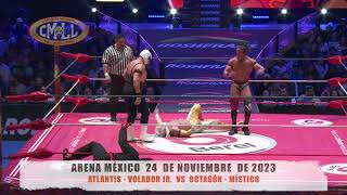 CMLL  ATLANTIS  VOLADOR JR VS OCTAGÓN  MÍSTICO  ARENA MÉXICO  241123 [upl. by Rehpotsirahc919]