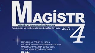 Magistr 4 Jurnalı 2021 [upl. by Tecil]