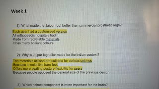 NPTEL  Design technology and innovation Assignment Assignment week 1 solution nptel assignment [upl. by Normalie]