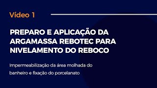 Preparo e aplicação da ARGAMASSA REBOTEC para nivelamento do reboco  REBOTEC [upl. by Tsepmet980]