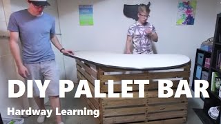 How to Build a Cheap Pallet Bar Table DIY [upl. by Emmet194]