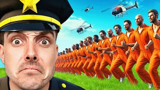 1 Cop vs 100 Escaped Prisoners in GTA [upl. by Hibben]