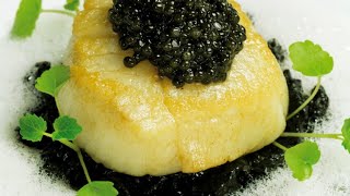 Recette  SaintJacques risotto et caviar de Philippe Etchebest [upl. by Raybourne]