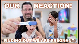 FINDING OUT WE ARE PREGNANT AGAIN 3RD BABY REACTION ❤️  rhazevlogs [upl. by Kokoruda903]