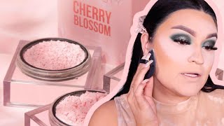 NEW HUDA BEAUTY CHERRY BLOSSOM BAKING POWDER TRY ON [upl. by Nolla]