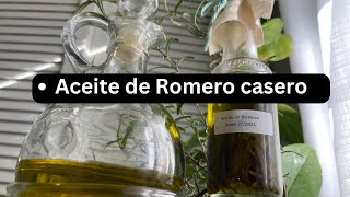 Cómo hacer aceite de Romero Casero aceitederomero aceitesnaturales [upl. by Hametaf]