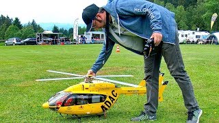 EC145 ADAC RC SCALE MODEL ELECTRIC HELICOPTER FLIGHT DEMONSTRATION [upl. by Ailimac]