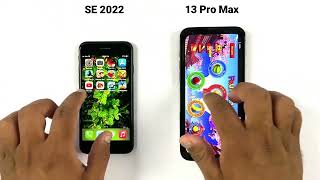 iPhone se 3 vs iphone 13 pro max ios 156 [upl. by Reiter]