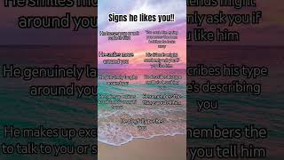 Signs he likes you crush edit shorts bf [upl. by Zoubek]