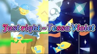 Just right  Tessa Violet dan harrison b remix lyrics  Sunshine by Unzor Geometry Dash [upl. by Amein445]