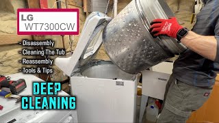 How To Remove Tub From LG TopLoad Washer For DEEP Cleaning WT7300CW [upl. by Sessler]