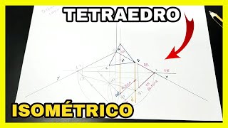 ISOMÉTRICO  tetraedro 🔼 apoyado en el plano XY [upl. by Lateh231]