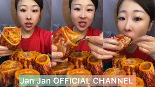 MUKBANG beef bone marrow ASMR  The best of delicious Jan Jan food 245 [upl. by Jocelin]