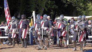 Medieval Knights Team USA v England 16v16 at Scone Palace Scotland for IMCF 2018 World Championship [upl. by Treat]