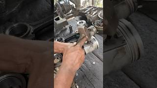 Engine piston pistons repairing rings crankshaft tractorengine autoworkshop [upl. by Enelad643]