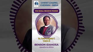 You Shall Receive Power  Benson Idahosa ChristChapel ApostletoAfrica ArchBishop RevVPIsaac [upl. by Thorr]