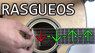 APRENDE RASGUEOS DE GUITARRA LOS MAS FACILES [upl. by Oninrutas349]