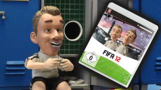 EA FIFA 12 Game  Löws Spieler nutzen es in echt  Lukas Podolski wütend auf Schürle [upl. by Rebmit]