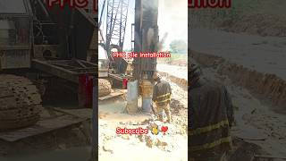 PHC pile installation foundation construction shorts [upl. by Aisayt439]