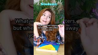 what word has 5 letters you take 2 and get 1 riddles jokes dadjokes shorts learnenglish [upl. by Tenay563]