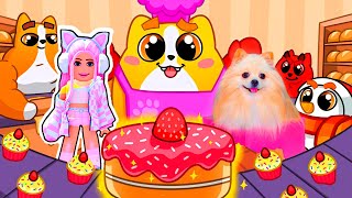 КОТИКИПОВОРЯТА В РОБЛОКС  ГОТОВЯТ ВКУСНЯШКИ  Pet Bakery Tycoon [upl. by Ajssatsan]