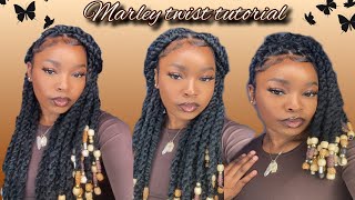 MARLEY TWIST TUTORIAL ✨Fast amp Easy  WOOD BEADS  No Crochet  Bohomarleytwist😍 [upl. by Snell]