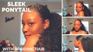 The Best Sleek Ponytail With Braiding HairUpdated [upl. by Ileane]