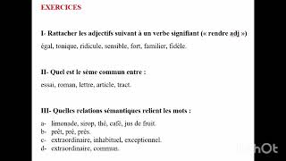 lexicologie S3 exercice 1👍👍👍 [upl. by Esekram]