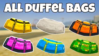 HOW TO GET ALL COLORED DUFFEL BAGS In GTA 5 ONLINE 161 SUPER EASY No save wizard [upl. by Voletta399]