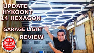 Professional garage lighting in one hour with Hykoont 14 Hexagon garage lights honest review [upl. by Leamaj]