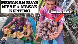 PULANG MANCING KELAPARAN MEMAKAN BUAH NIPAH amp KEPITING REBUS fishing [upl. by Imefulo]