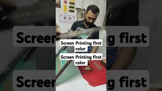 Screen Printing first color mehndi mehndidesign henna tattoo mehandi shortsindia youtubeshort [upl. by Airoled]