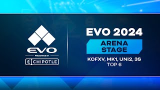 Evo 2024 Presented By Chipotle Day 2 Top 6 KOFXV MK1 UNI2 3S [upl. by Ahseekat]