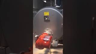 WNS2125YQ oil gas fired steam boiler installation with PLC panel [upl. by Airetahs]