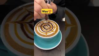 Trending Coffee Art 🤯 youtubeshorts shortsfeed coffee [upl. by Nolahc]