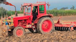 quotHigh Power Tractor Belarus 510 Pulling Harrow 🔥quot [upl. by Yro185]