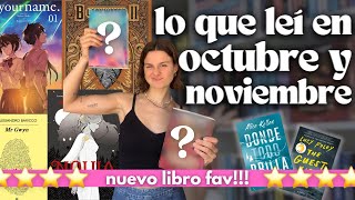 octubre y noviembre libros favs y libros decepcionantes 2024 [upl. by Prendergast]