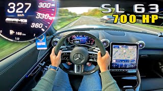 MercedesAMG SL63 with 700HP is NEXT LEVEL FAST on the AUTOBAHN [upl. by Abott]