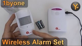 Review 1byone Wireless Home Security  FunkBewegungsmelder mit Empfänger und Alarm  QH0514 [upl. by Aneeg227]