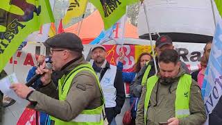 Rassemblement unitaire FRETFilialisation 26 Septembre devant le ministère des Transports [upl. by Immas858]