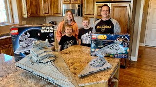 OMG Building TWO Lego STAR WARS Imperial Star Destroyers at the same time Lego 10030 and 75055 [upl. by Yuma14]