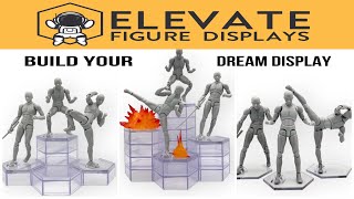 ELEVATE FIGURE DISPLAYS PT 2  The Ultimate Action Figure Flight Stands For ANY 68” Collection [upl. by Randell]