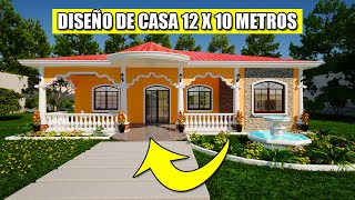 ⚪✅🌵Diseño de Casa 12x10 Metros  Como construir una casa estilo guatemalteco Recorrido Virtual [upl. by Bryan]