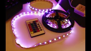 Super cool RGB LED strip lights with remote [upl. by Almeda]