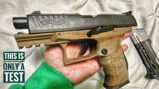 WALTHER PPQ M2 LE 43 Cal vs BRYNA HD XL 68 Caliber Projectile Launcher quotThis is only a Testquot [upl. by Nuncia]