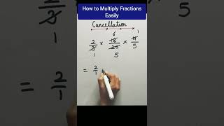 cancellation in maths  multiplication of fractions shorts youtubeshorts [upl. by Acinemod]