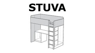 How to assemble the STUVA loft bed frame [upl. by Assylla]