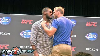 JON JONES VS ALEXANDER GUSTAFSSON FULL FACE OFF amp PRESS CONFERENCE HIGHLIGHTS [upl. by Martel]