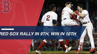 Red Sox tie the game in the 9th walk off in the 10th [upl. by Akinot]