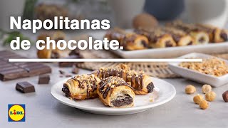 Napolitanas de Chocolate 🥐🍫  Recetas con Hojaldre  Lidl España [upl. by Prud]